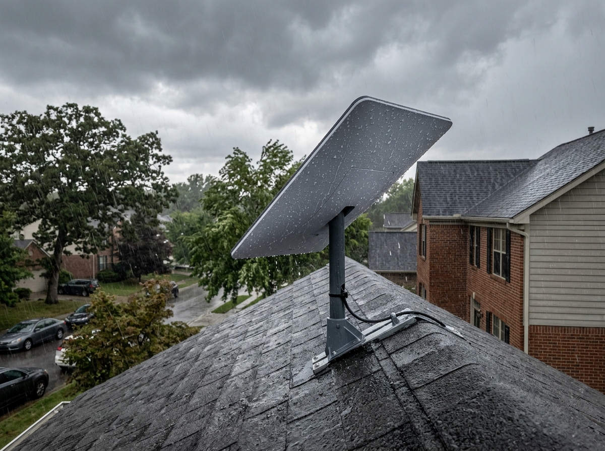 Starlink dish in rain Australia - does starlink work on rainy days