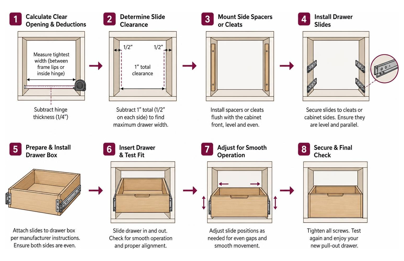 Step-By-Step Installation Process For Cabinet Pull Out Drawers Step-By-Step Installation Process For Cabinet Pull Out Drawers