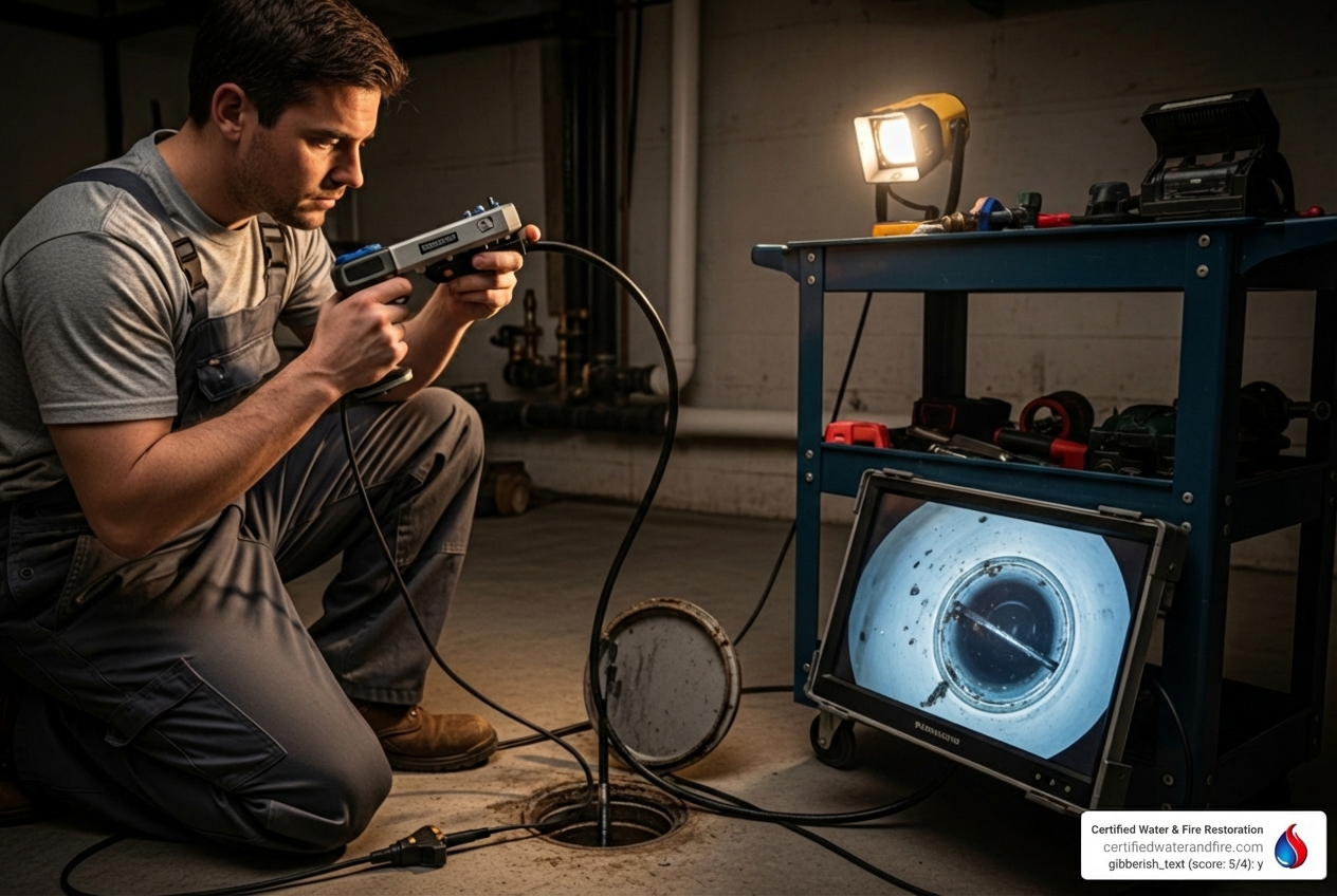 plumber camera inspection - cost to fix sewer backup