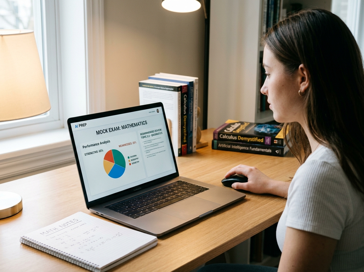AI-generated flashcards and summaries on a digital dashboard - ai based exam prep AI-generated flashcards and summaries on a digital dashboard - ai based exam prep