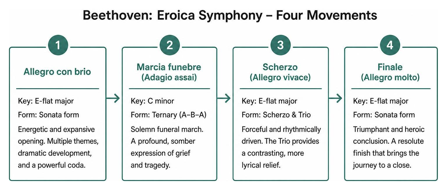 Beethoven Eroica Symphony visual structure of four movements Beethoven Eroica Symphony visual structure of four movements