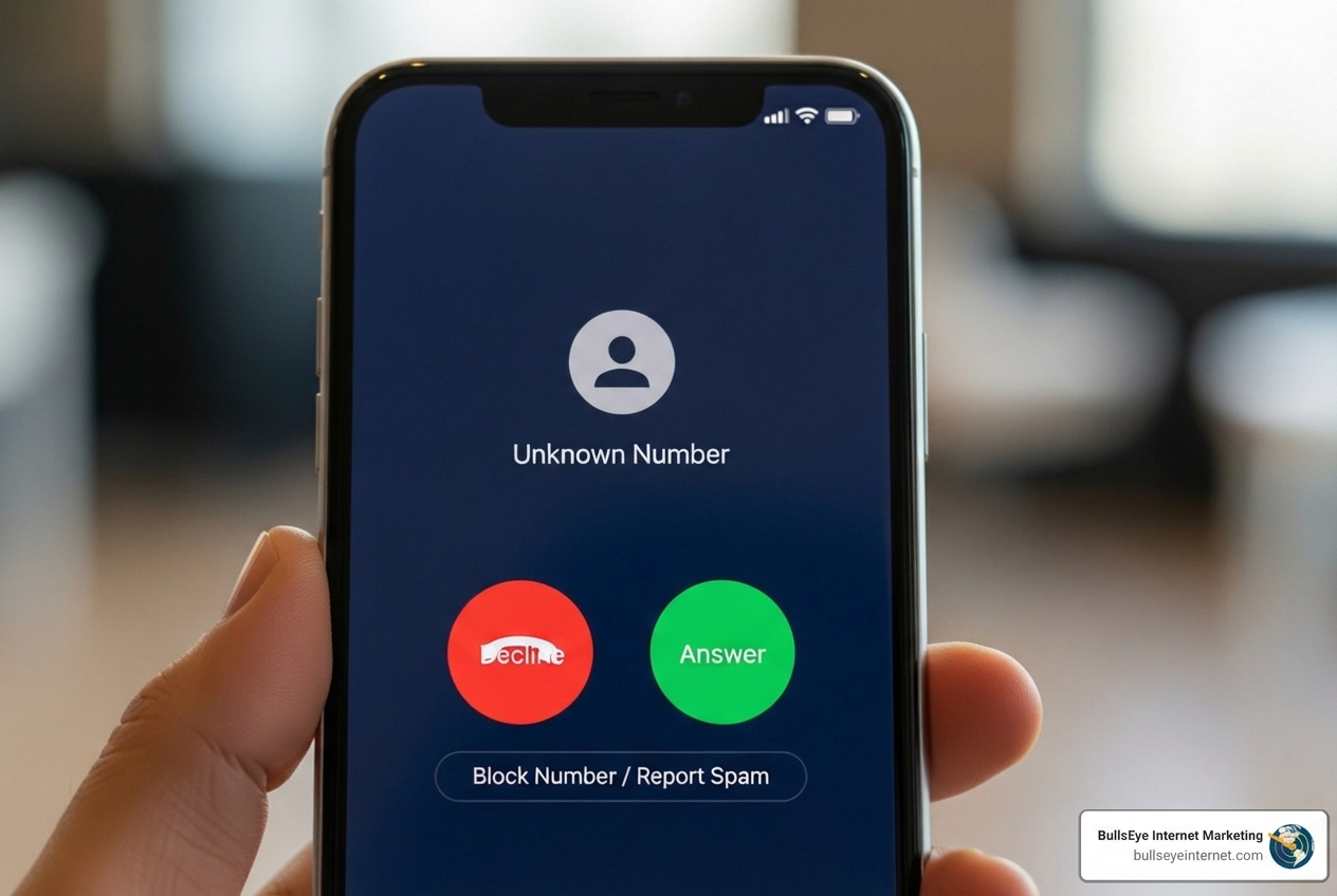 smartphone with block number option - Google My Business calls