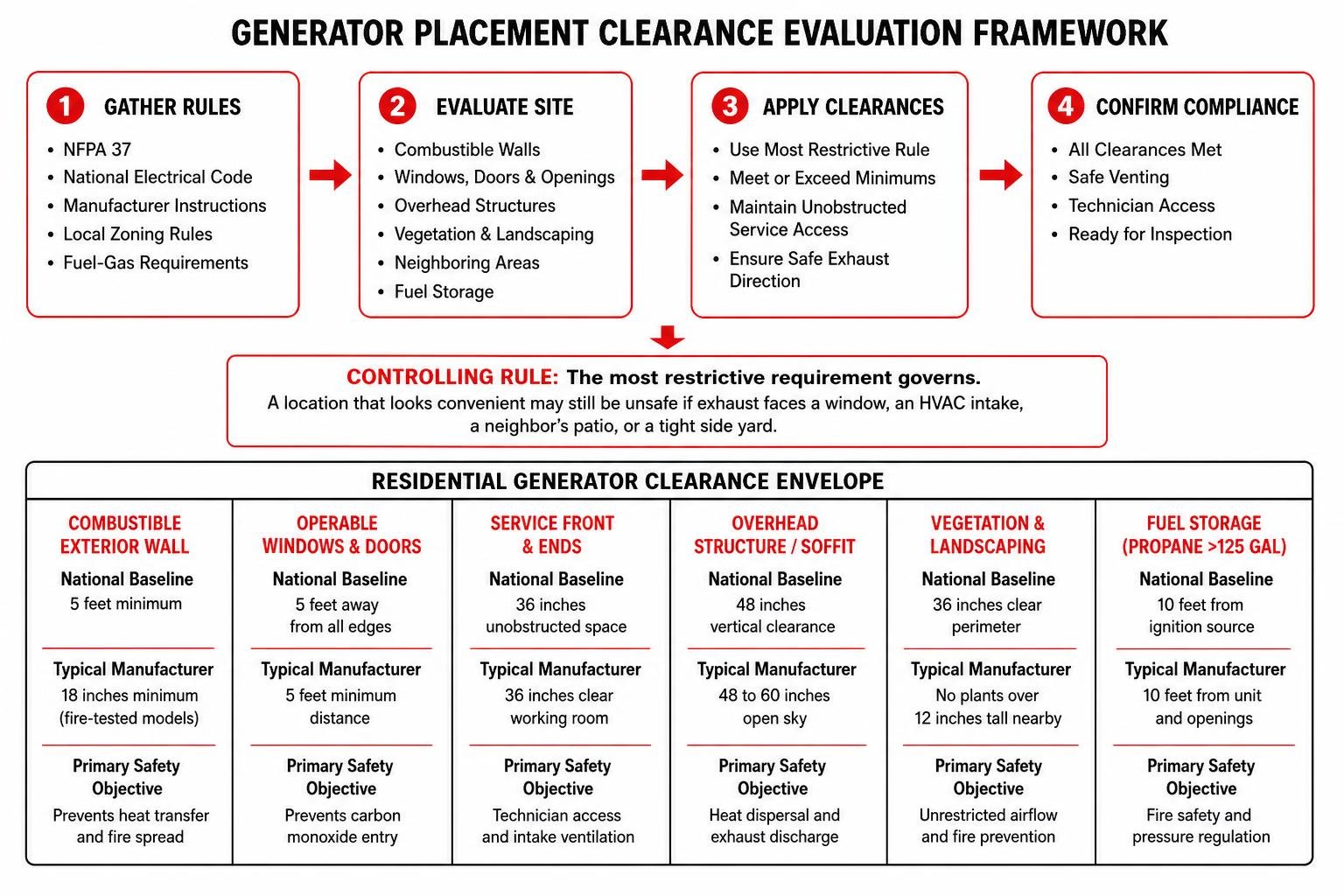 generator placement clearance evaluation framework generator placement clearance evaluation framework
