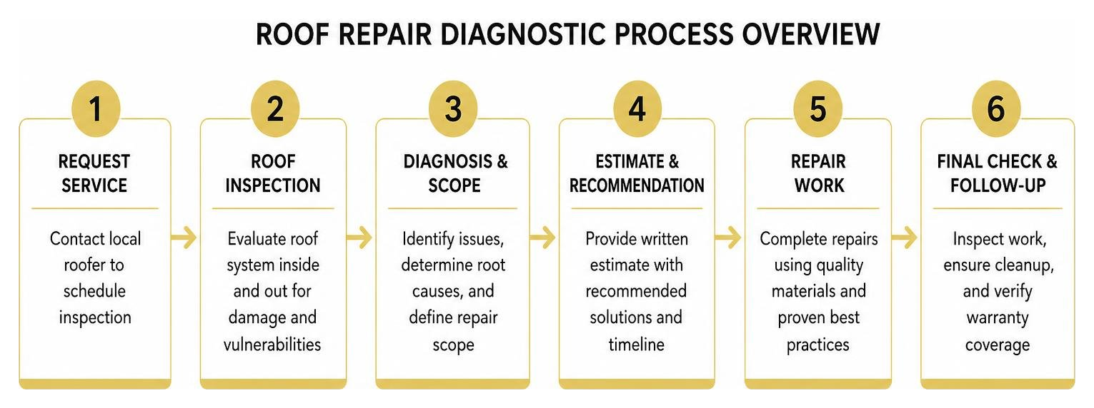 Roof repair diagnostic process overview