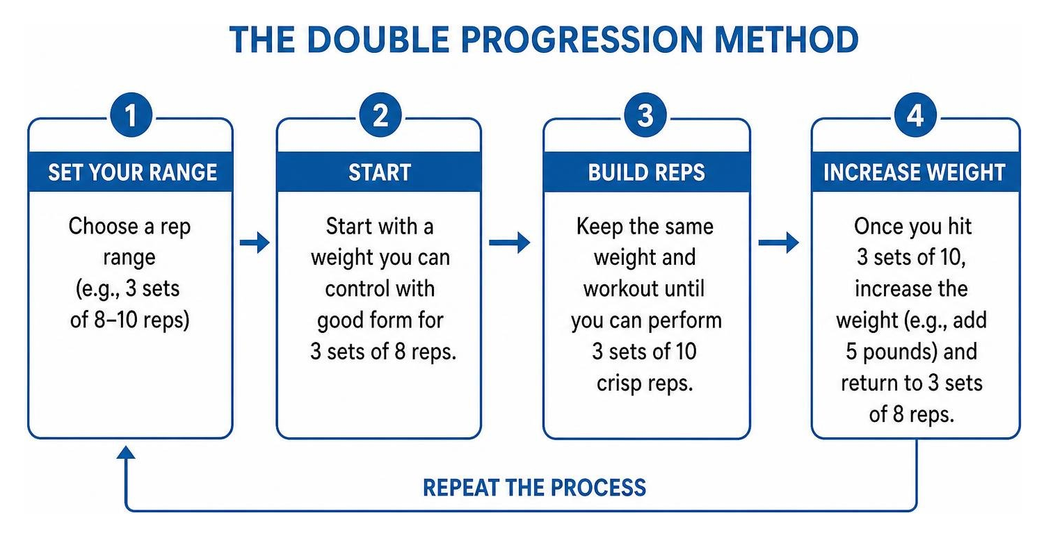 Diagram showing the double progression method flow