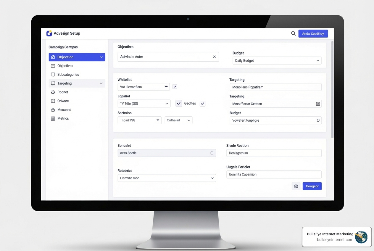 Google Ads "New Campaign" setup screen - google ads for plumbers Google Ads "New Campaign" setup screen - google ads for plumbers