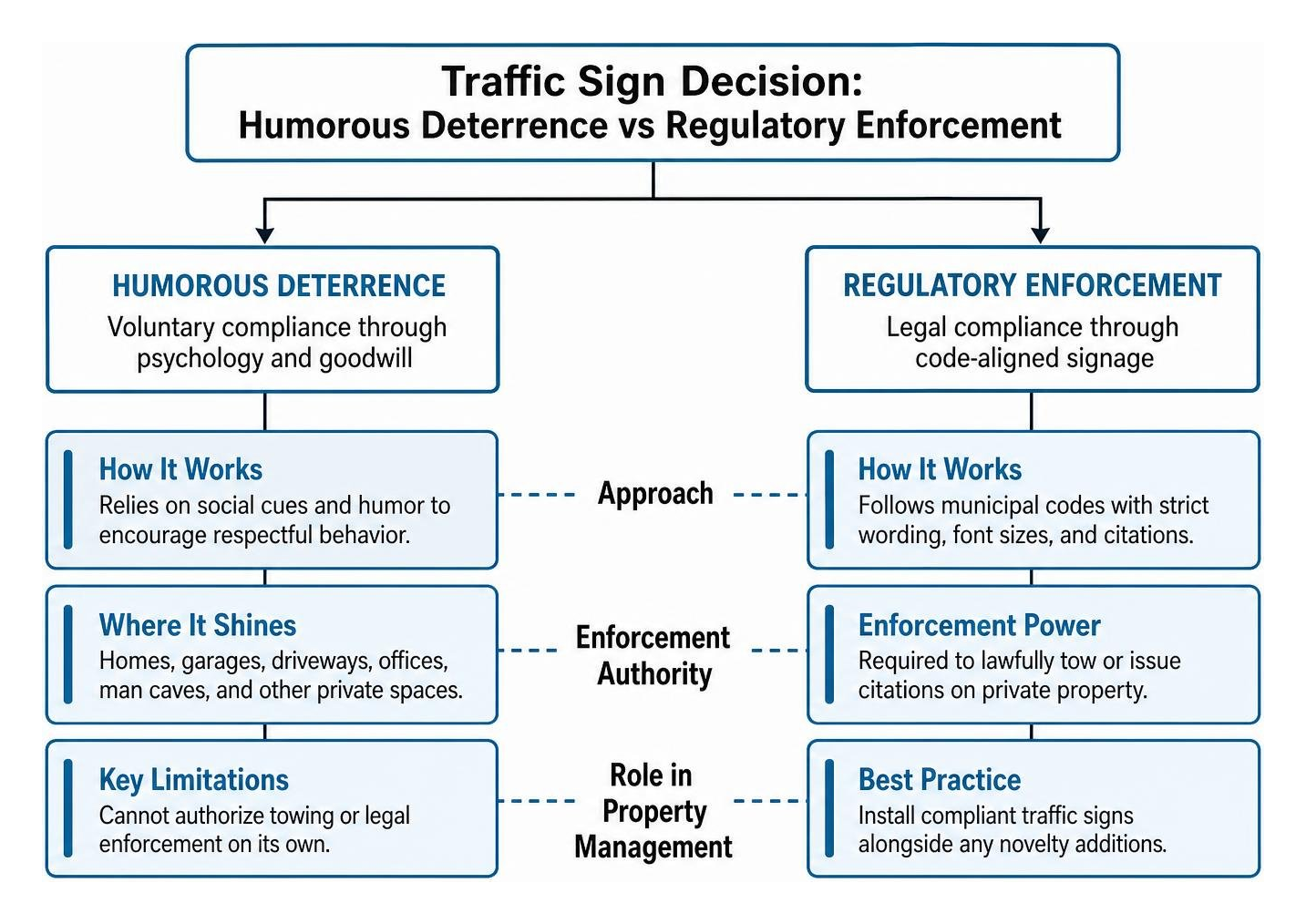 Traffic Sign Decision: Humorous Deterrence vs Regulatory Enforcement Traffic Sign Decision: Humorous Deterrence vs Regulatory Enforcement