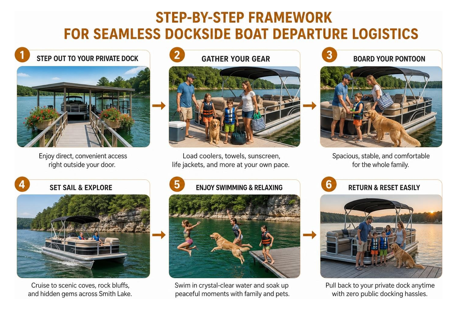 Step-by-step framework for seamless dockside boat departure logistics