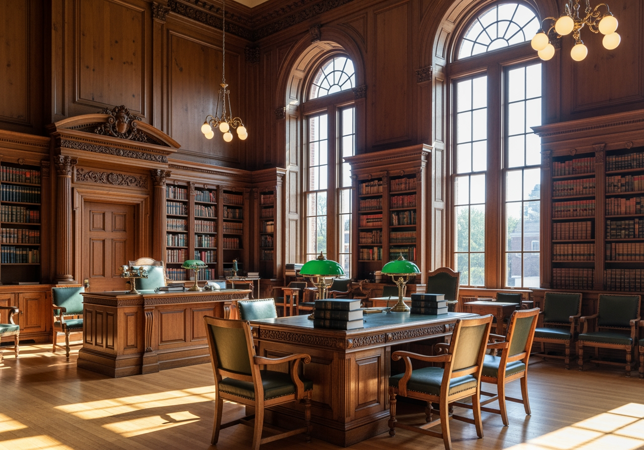 calm, professional legal setting in Maine, like a courthouse or law library - construction accident injury attorneys