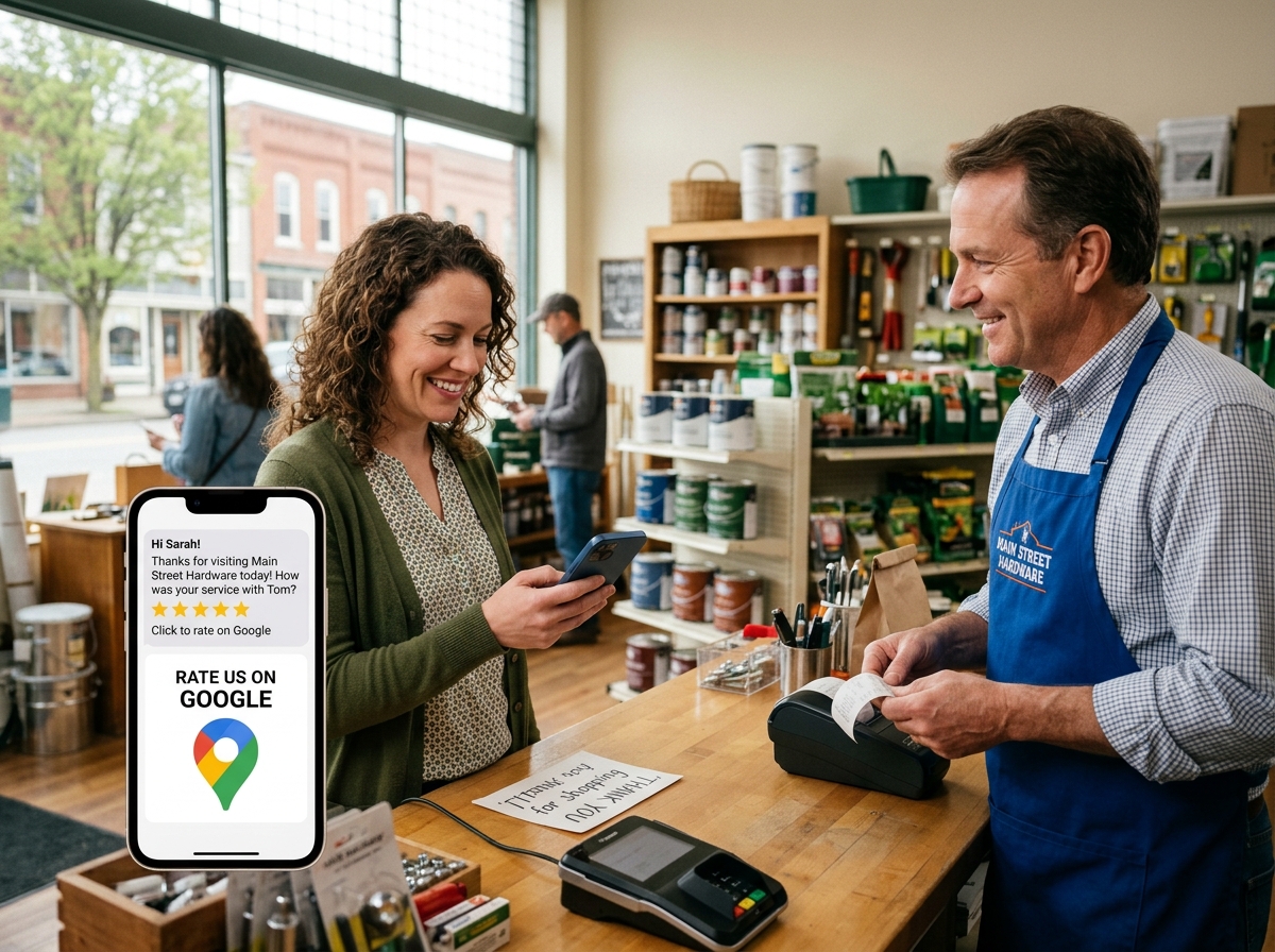 automated SMS and email review requests for local customers - review generation platform for local businesses