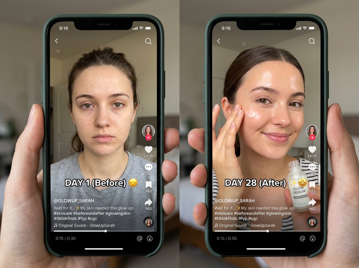 split screen ugc video showing product use - tiktok ads for ecommerce split screen ugc video showing product use - tiktok ads for ecommerce