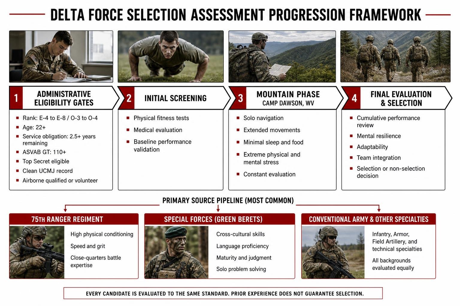 Delta Force selection assessment progression framework Delta Force selection assessment progression framework