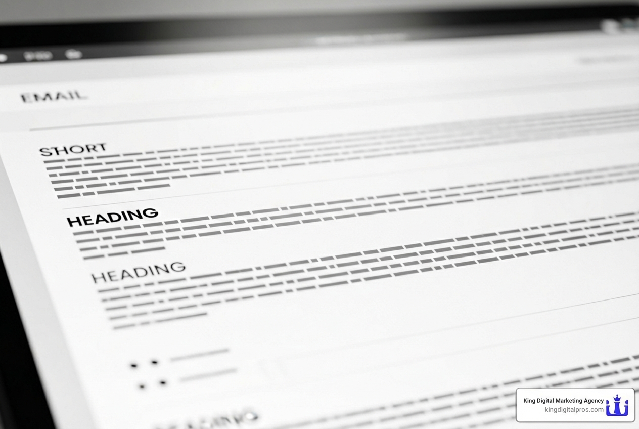 well-structured email body with short paragraphs and clear headings - copy writing emails Well-Structured Email Body With Short Paragraphs And Clear Headings - Copy Writing Emails