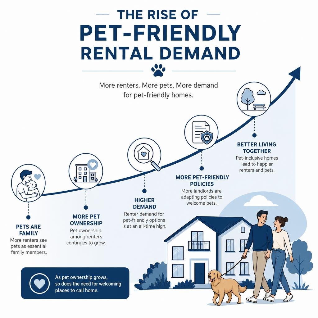 explaining the rise of pet-friendly rental demand infographic