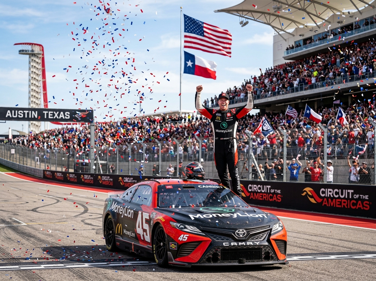Tyler Reddick celebrating at COTA after historic third straight win - 23xi racing news Tyler Reddick celebrating at COTA after historic third straight win - 23xi racing news