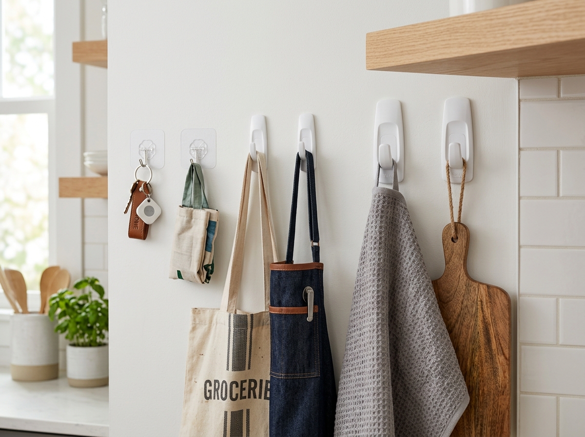 various adhesive hook sizes for home organization - damage free wall hangers