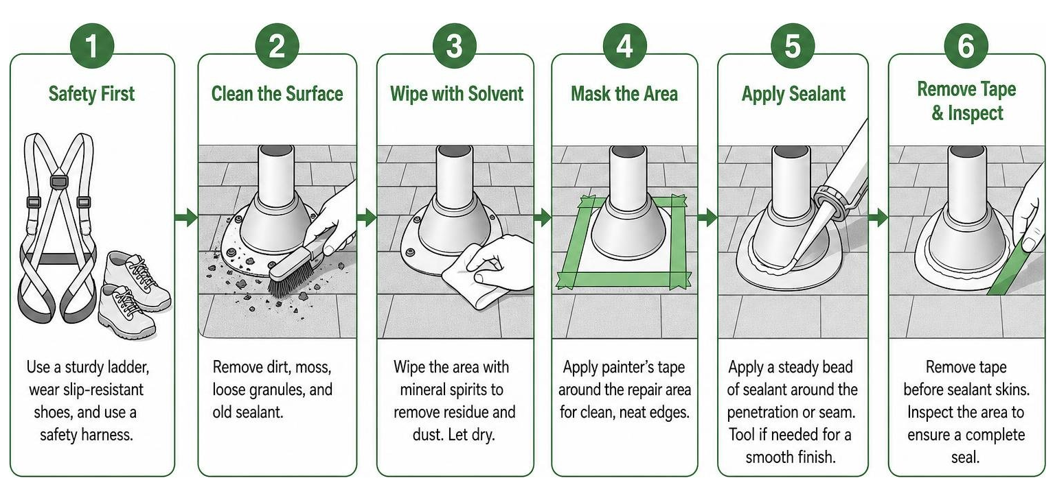 diagram of the surface preparation and sealant application process diagram of the surface preparation and sealant application process