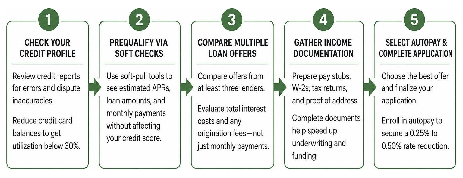 Step-by-step process to prequalify and secure the best personal loan APR
