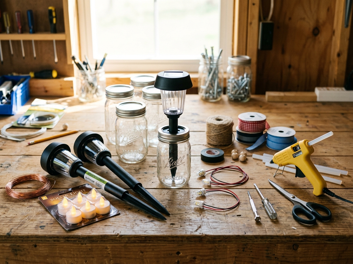 diy solar lantern crafting supplies and tools - diy solar lanterns