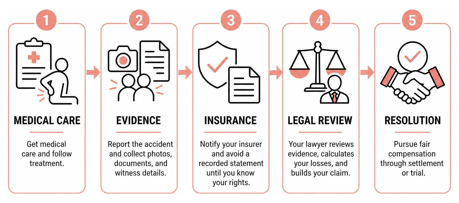 Back injury claim steps: medical care, evidence, insurance, legal review, resolution Back injury claim steps: medical care, evidence, insurance, legal review, resolution