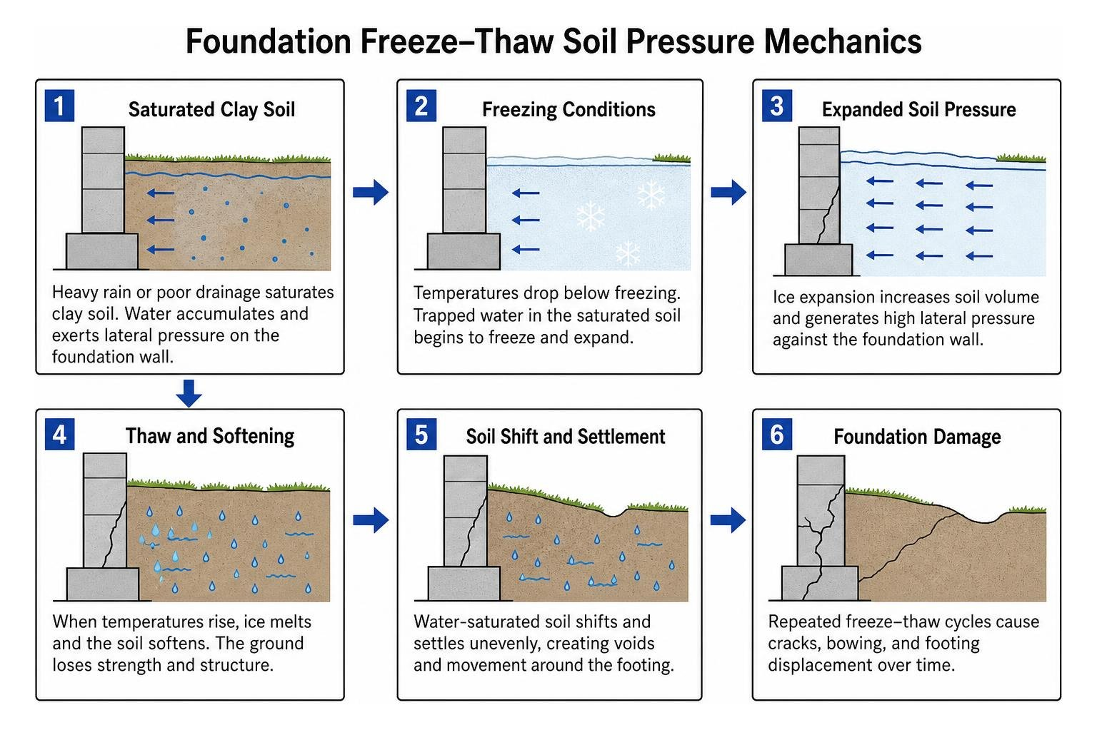 Foundation freeze thaw soil pressure mechanics Foundation freeze thaw soil pressure mechanics