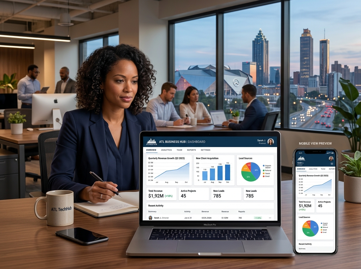 High-performance responsive website interface for Atlanta businesses - web development Atlanta GA