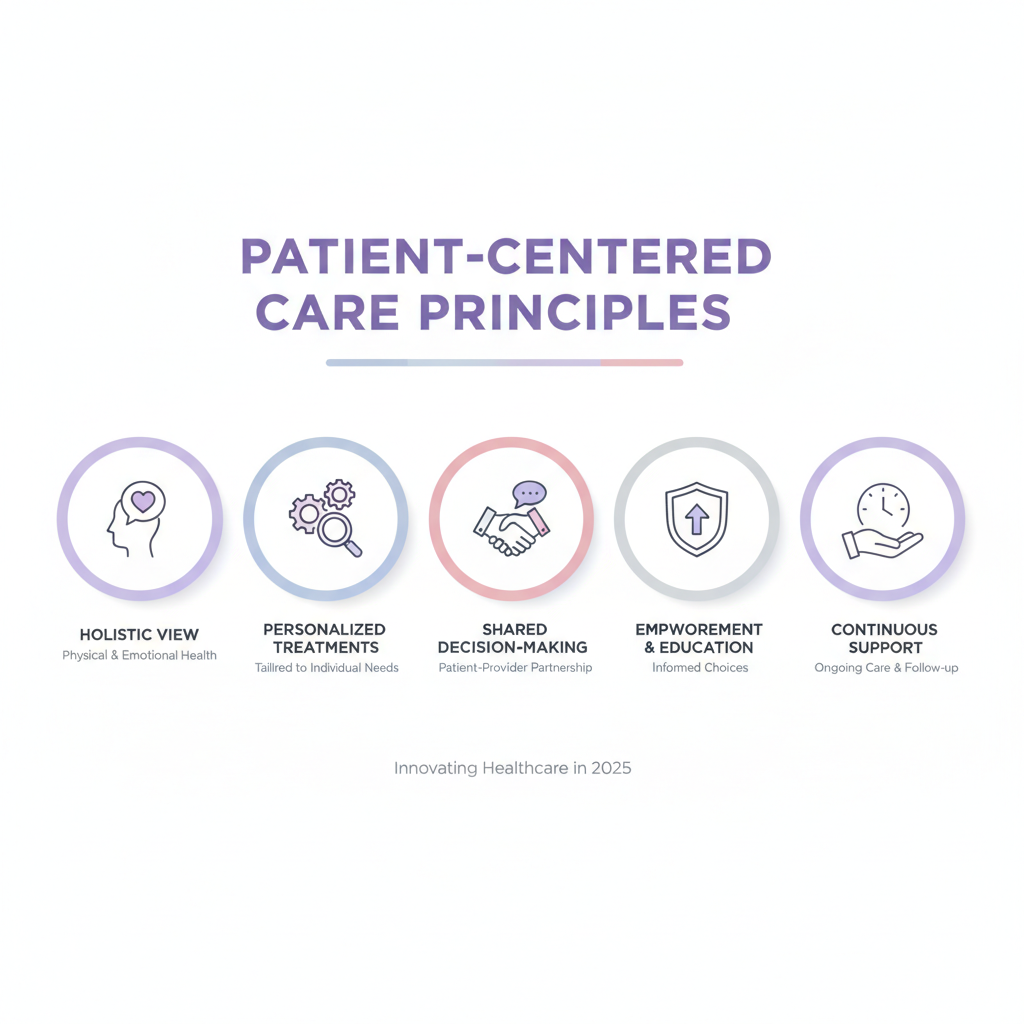 Infographic on Patient-Centered Care Principles - Hormone therapy options infographic