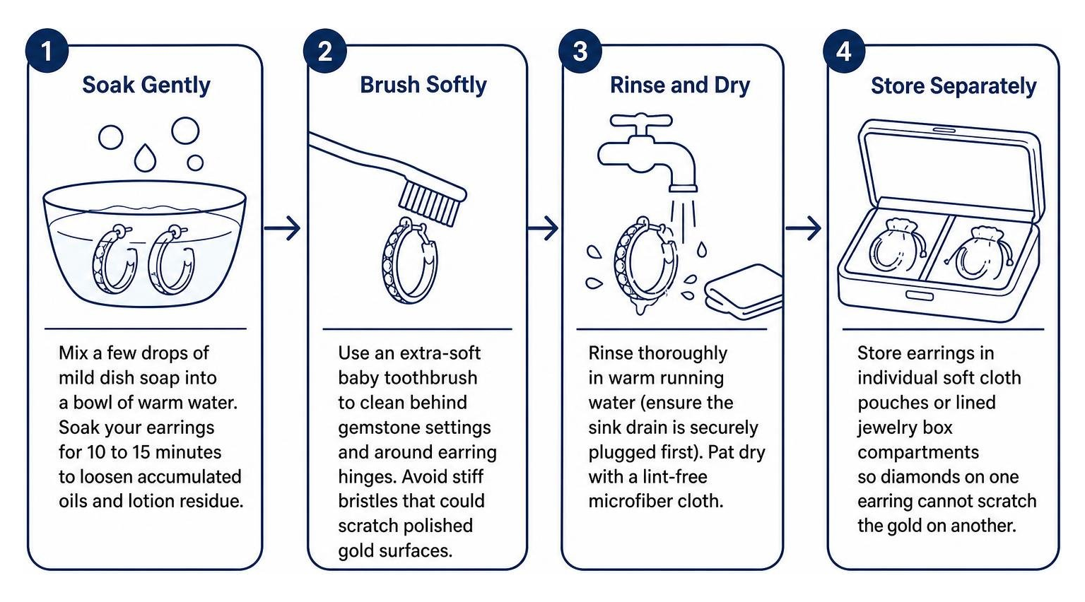 step by step gold earring cleaning and care guide step by step gold earring cleaning and care guide