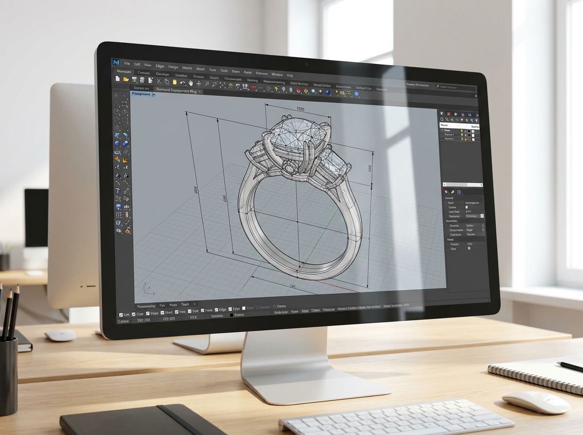 a 3D CAD ring model