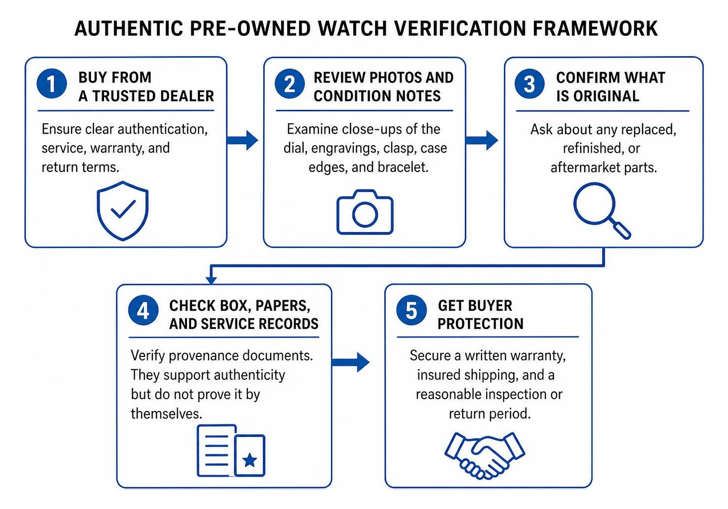 authentic watch verification framework workflow