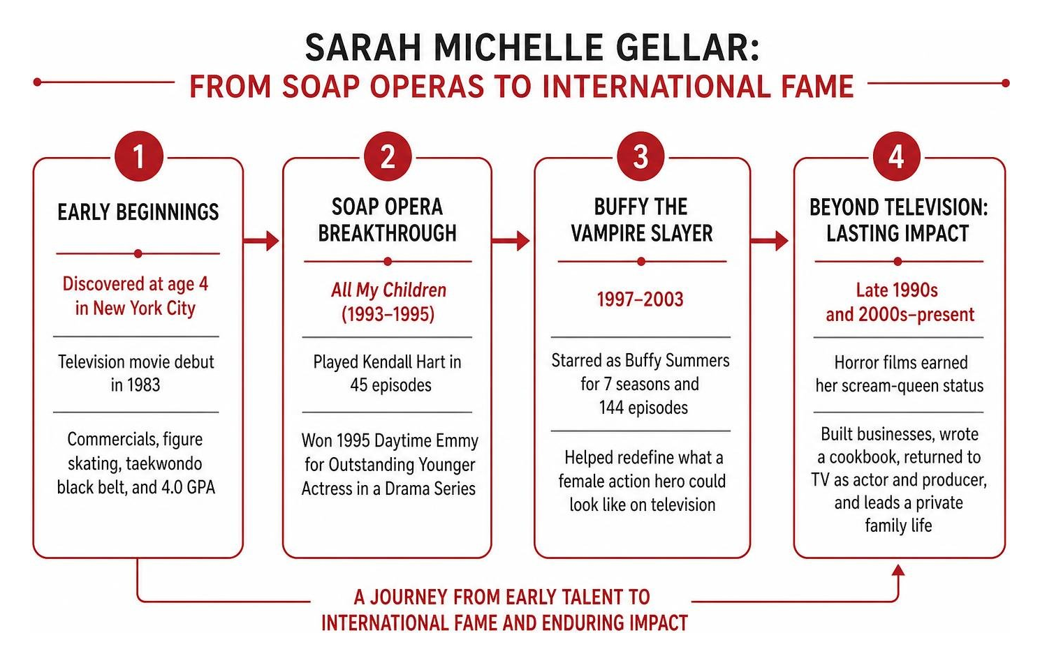 Sarah Michelle Gellar's transition from soap operas to international fame Sarah Michelle Gellar's transition from soap operas to international fame