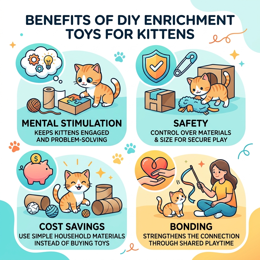 Benefits of DIY enrichment toys for kittens — mental stimulation, safety, cost savings, bonding - homemade cat toys for Benefits of DIY enrichment toys for kittens — mental stimulation, safety, cost savings, bonding - homemade cat toys for