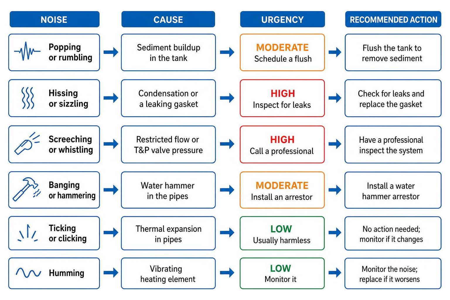 cause and effect chain of water heater noise development cause and effect chain of water heater noise development