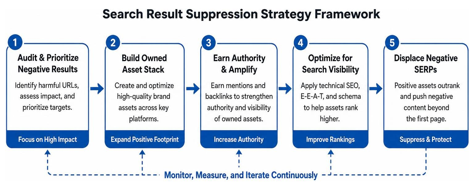 Search result suppression strategy framework diagram