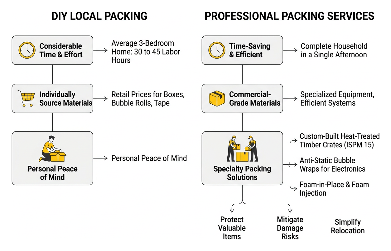 DIY vs Professional Packing Comparison DIY vs Professional Packing Comparison