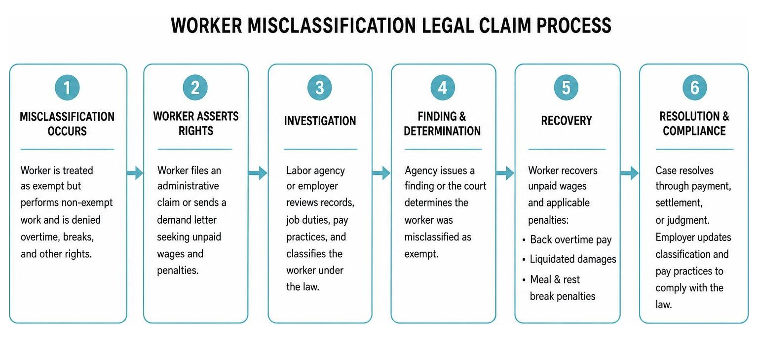 worker misclassification legal claim process
