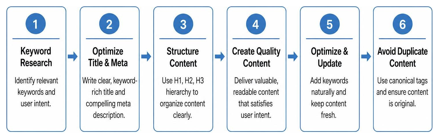 core on-page optimization steps