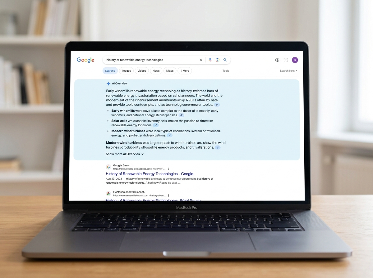 The massive 1764-pixel height of an AI snapshot box pushing down organic results - optimize for ai overviews The massive 1764-pixel height of an AI snapshot box pushing down organic results - optimize for ai overviews
