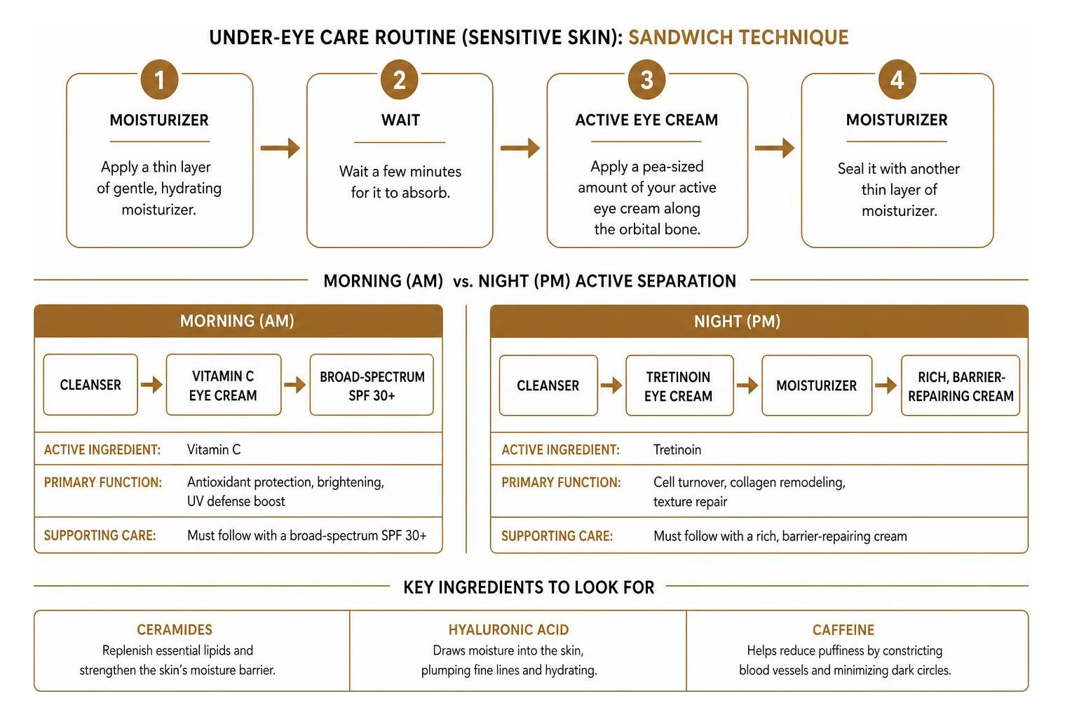 Skincare routine sequence for under-eye care Skincare routine sequence for under-eye care