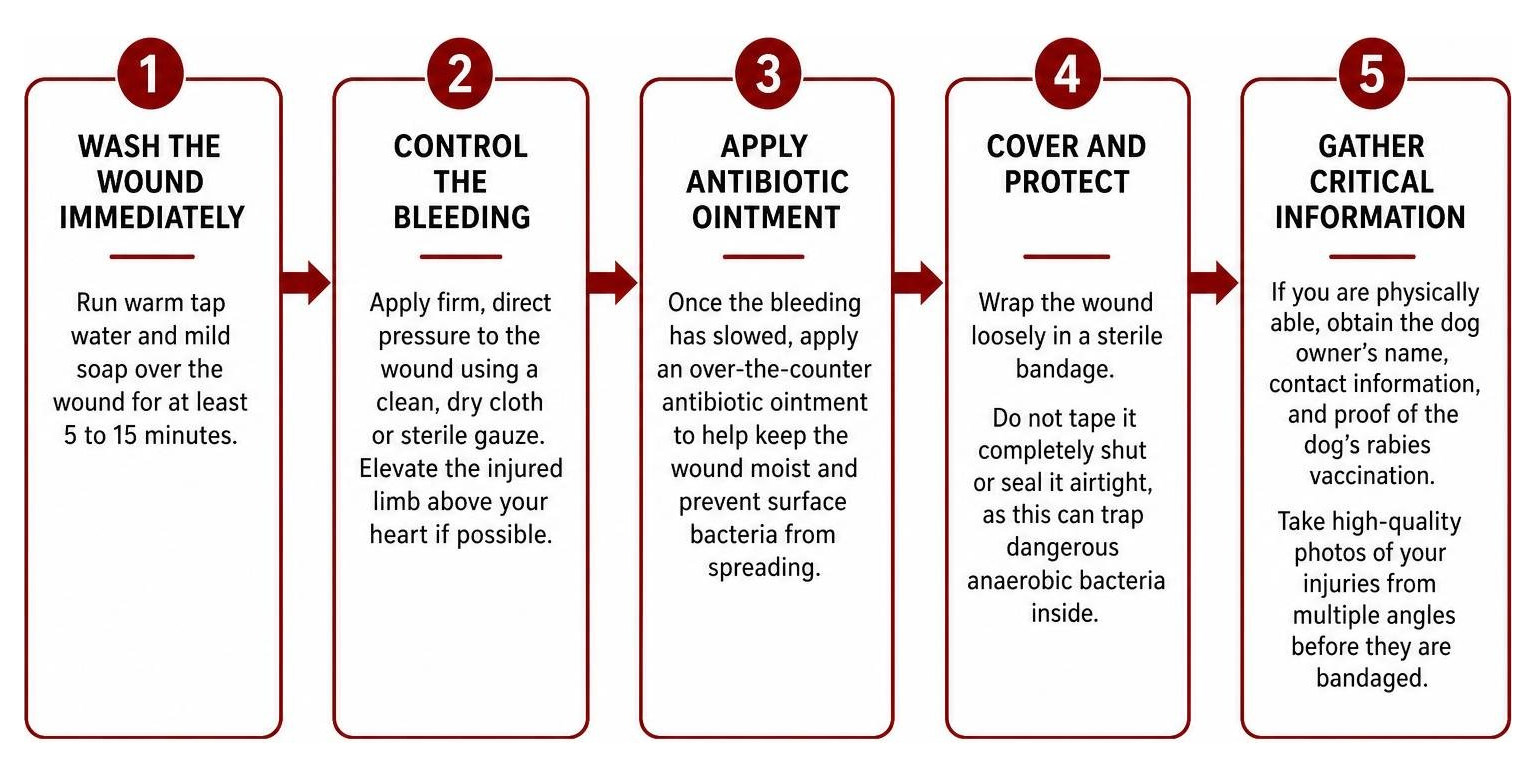 diagram of immediate first aid steps