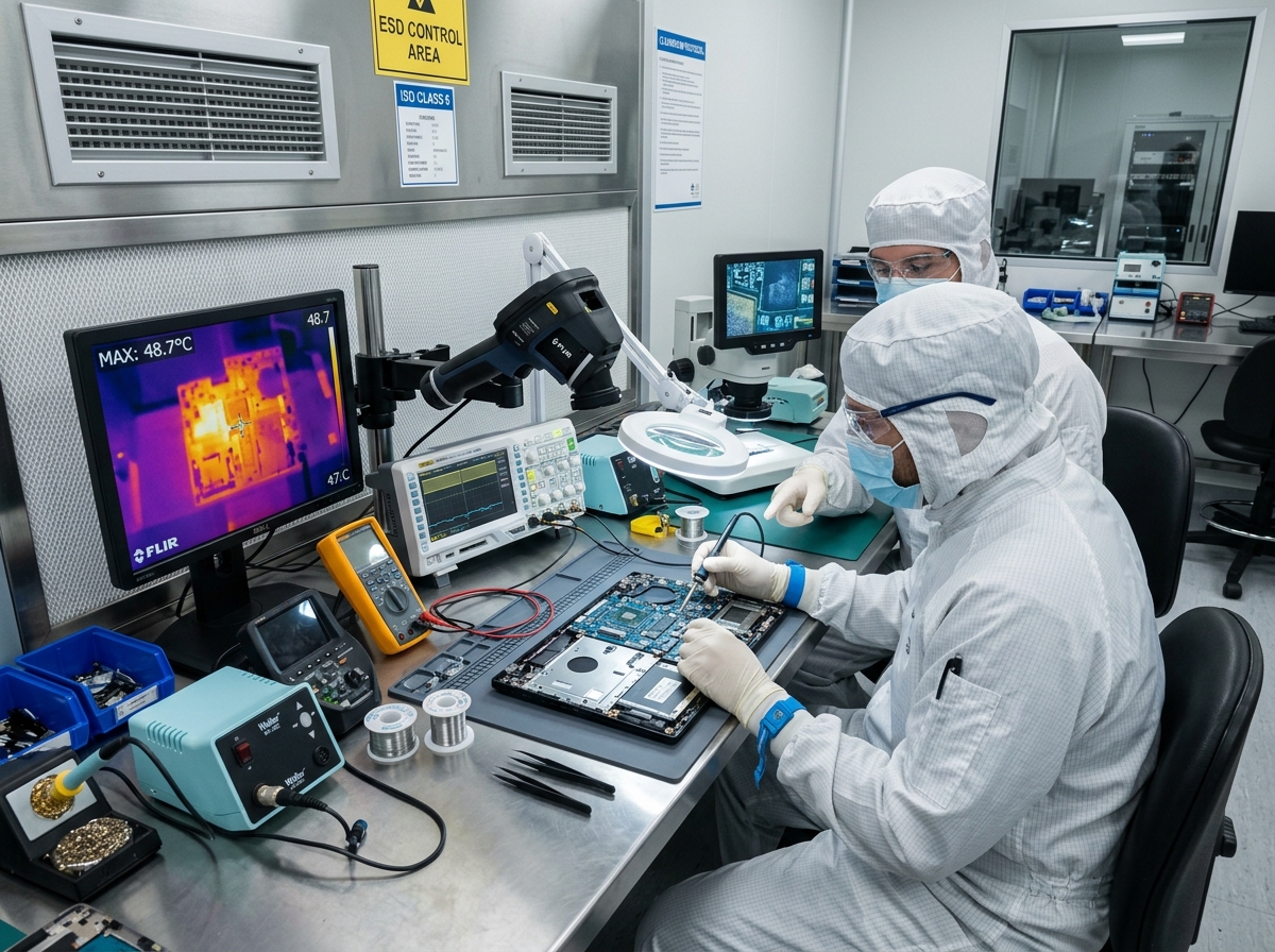 advanced diagnostic equipment in a clean-room environment - Albuquerque laptop repair