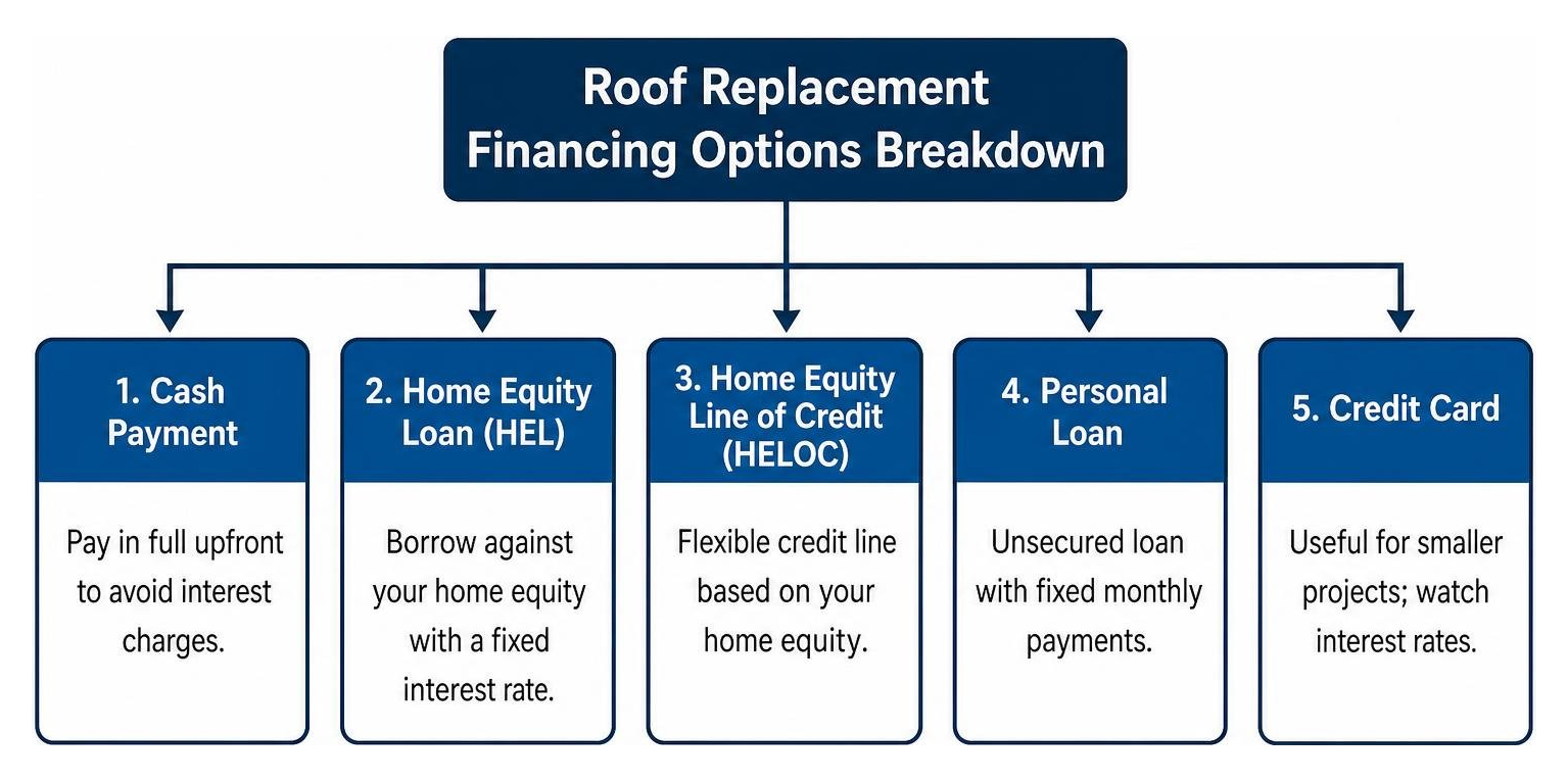 Roof replacement financing options breakdown Roof replacement financing options breakdown