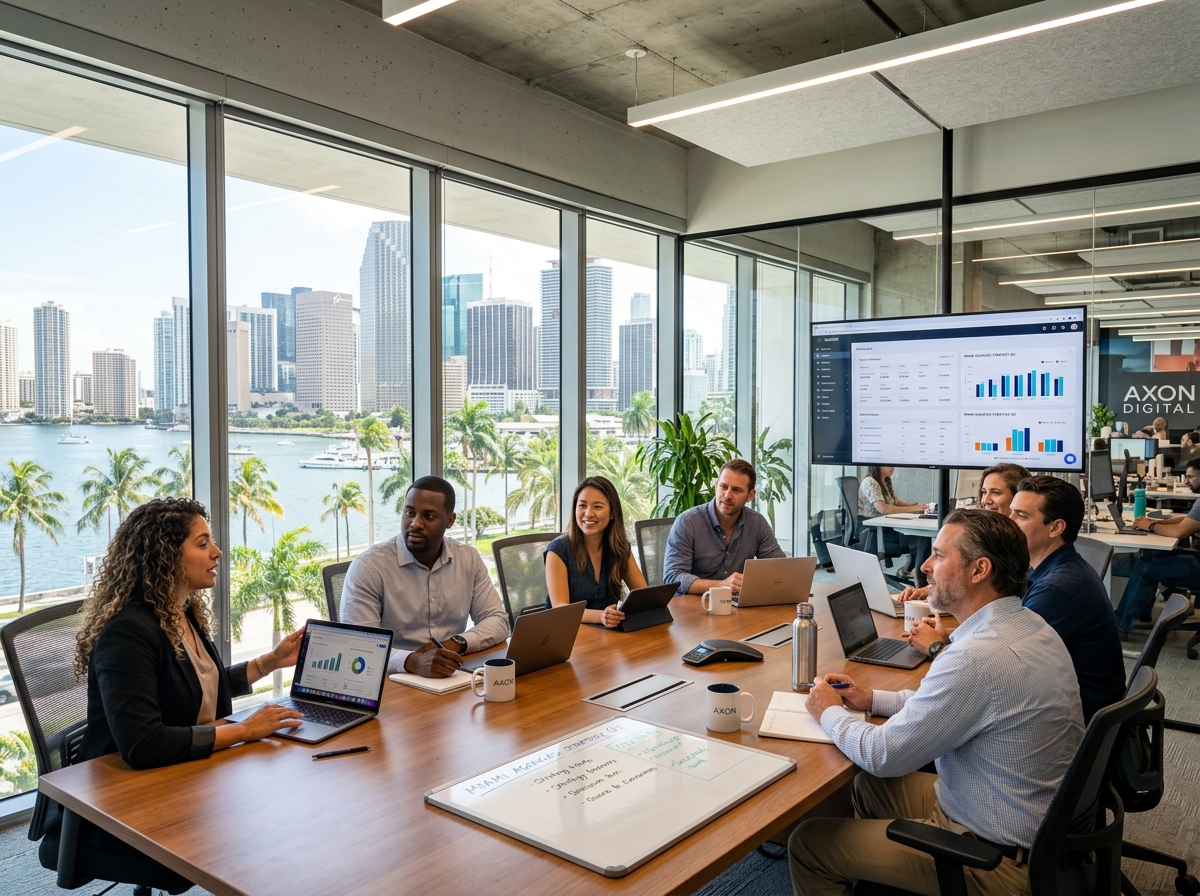 A strategy meeting at a Miami digital agency - miami seo agency A strategy meeting at a Miami digital agency - miami seo agency