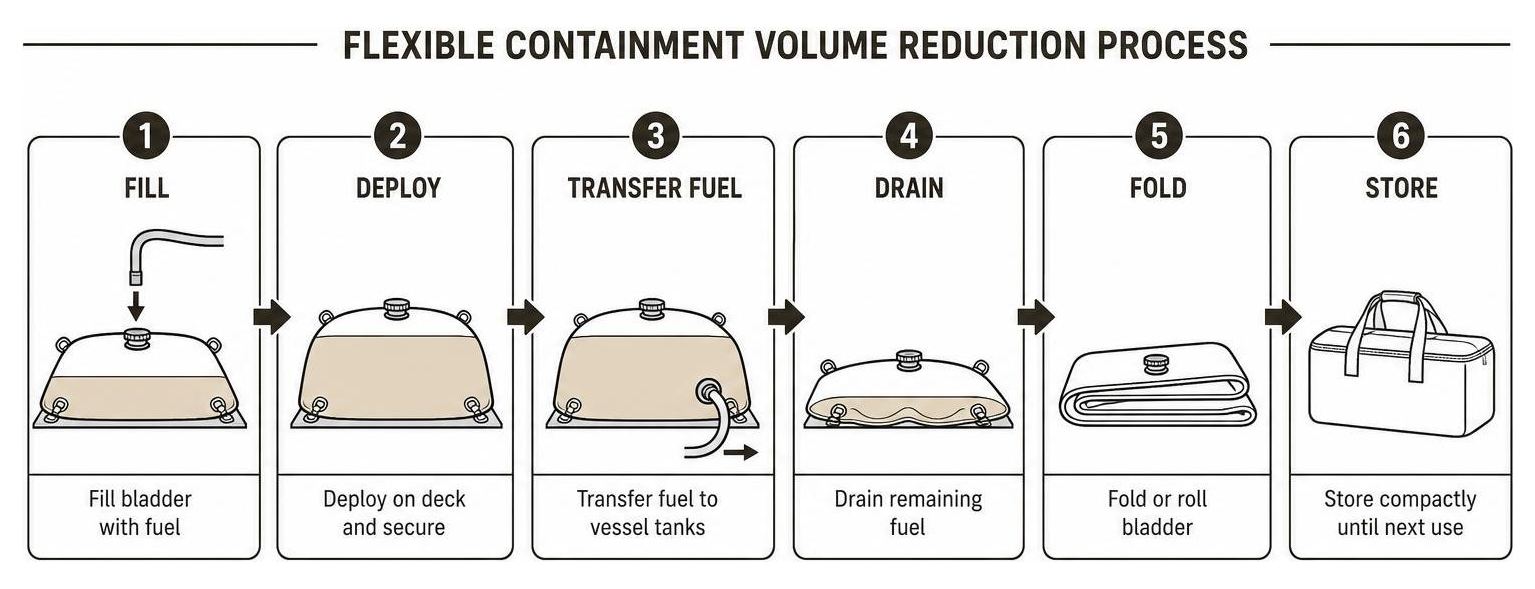 Flexible containment volume reduction process Flexible containment volume reduction process