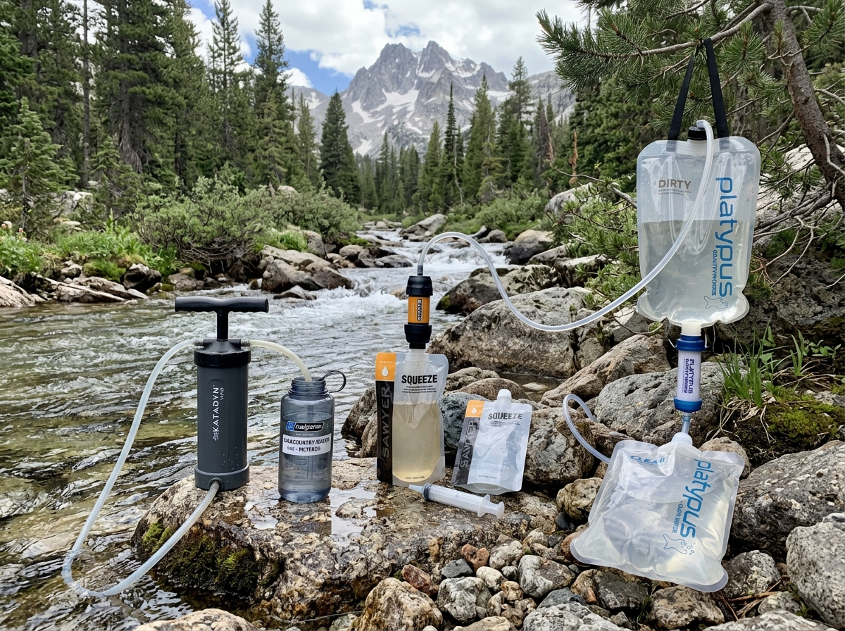 various types of portable water filters including pump, squeeze, and gravity systems - portable camping water filter various types of portable water filters including pump, squeeze, and gravity systems - portable camping water filter