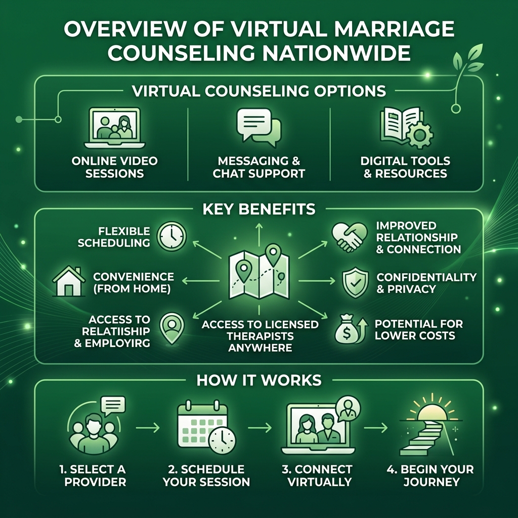 Overview of virtual marriage counseling options, benefits, and how it works nationwide - virtual marriage counseling