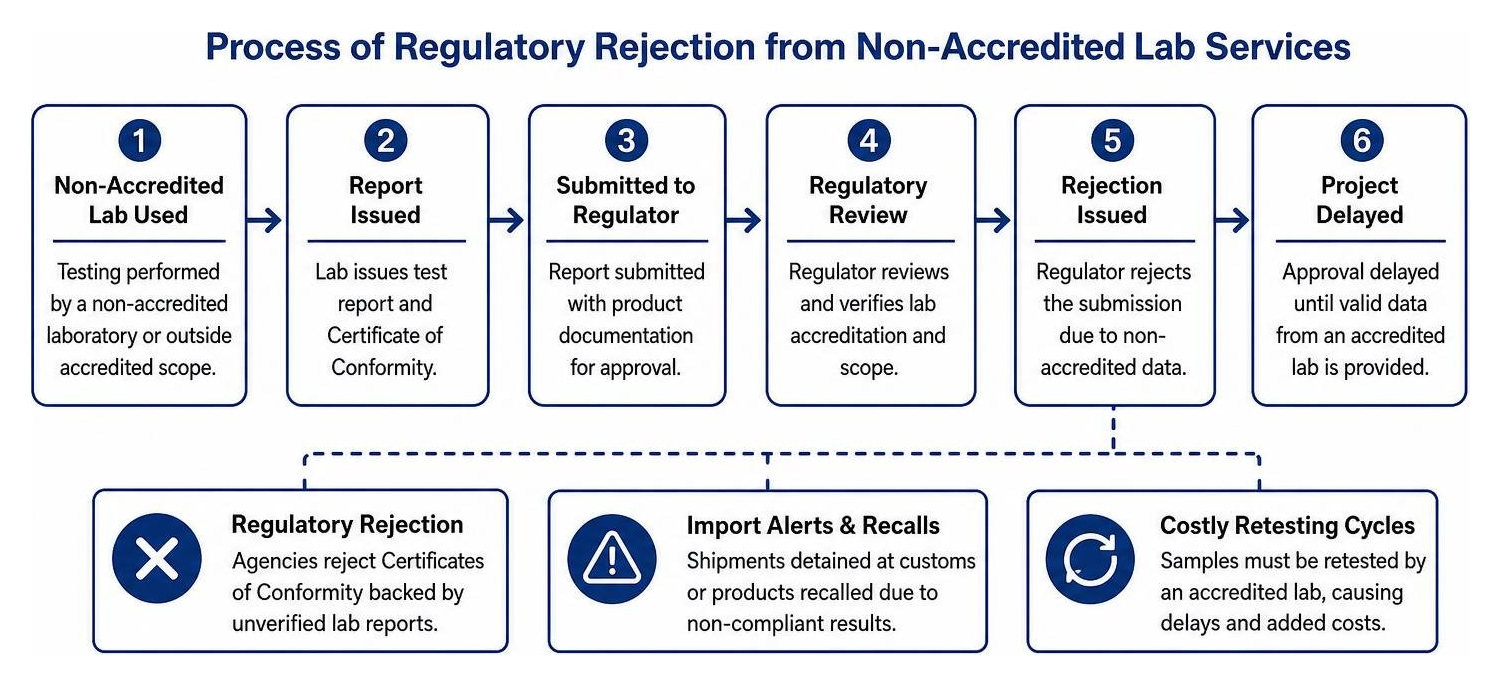 Process of Regulatory Rejection from Non-Accredited Lab Services Process of Regulatory Rejection from Non-Accredited Lab Services
