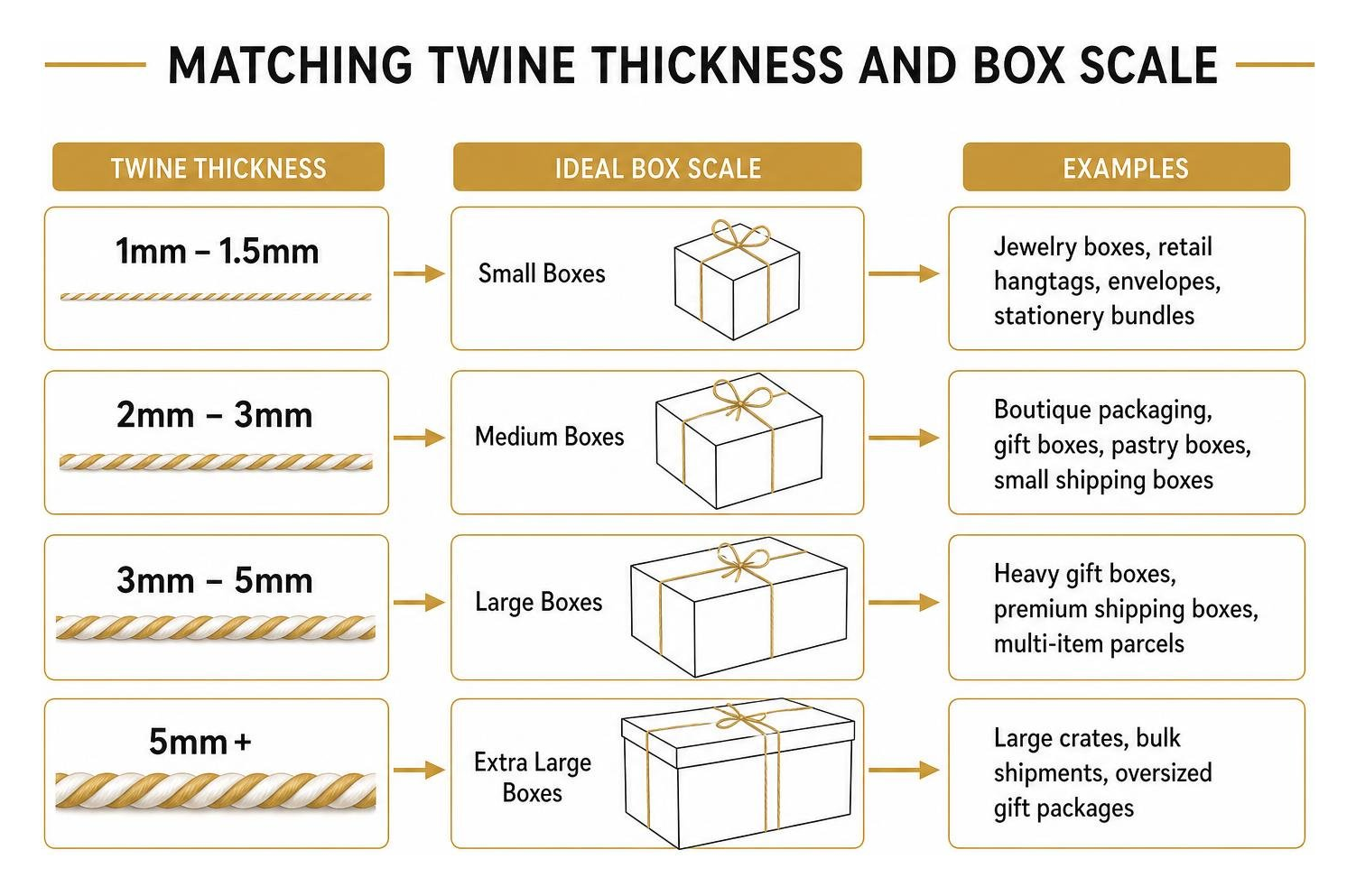 Matching twine thickness and box scale Matching twine thickness and box scale