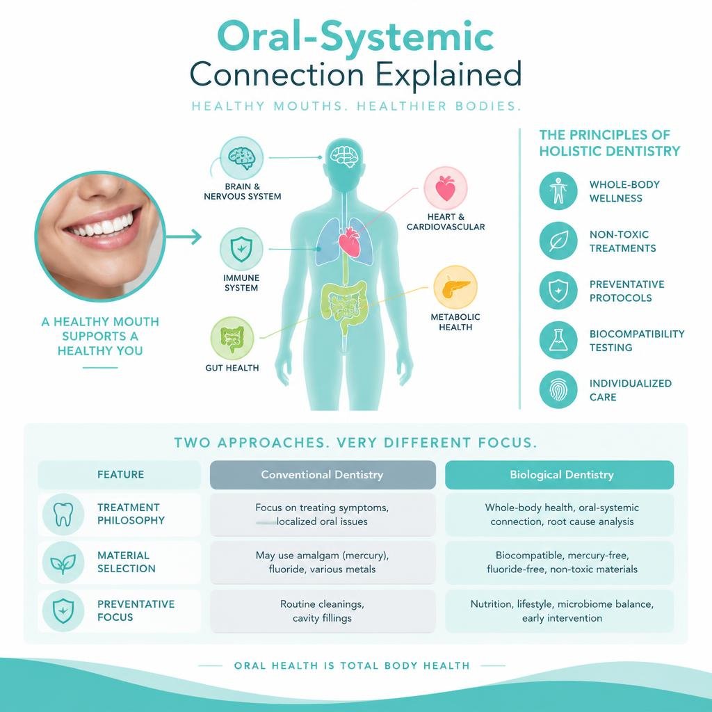 Oral-Systemic Connection Explained infographic