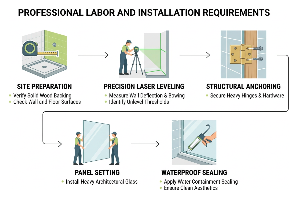 Installation workflow from site prep to final sealing Installation workflow from site prep to final sealing